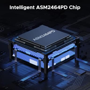 UGREEN 40Gbps M.2 NVMe Enclosure with Aluminum Double-Sided Fin Heat Dissipation, No Noise External SSD Case Compatible with Thunderbolt 4/3/USB4/3.2/2.0 M1 M2 Pro/Max (SSD Not Included) - Image 7