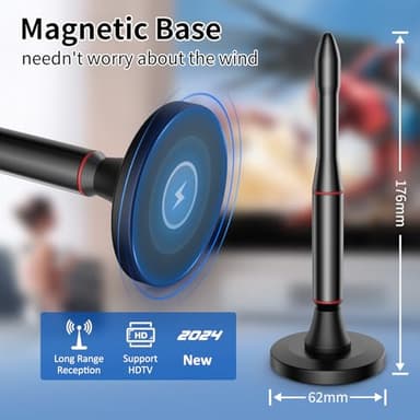 TV Antenna Indoor,650+ Miles Long Range Digital Antenna Indoor for All TV,Antenna for Smart TV for Local Channels,Supports 4K, 1080p - Image 3