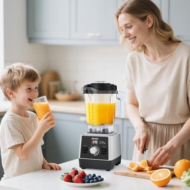 Aeitto Blenders for Kitchen with 68Oz. Large Capacity, 1800W Max Power Smoothie blender, 3 Preset Programs & 7 Speeds, Professional Countertop Blender for Smoothies, Frozen Drinks, Generation1 Black - Image 2