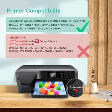 AXESET 962XL Ink Replacement for HP 962XL Ink Cartridges Combo Pack for HP Ink 962XL Black and 962 Color Combo Pack Use with Officejet Pro 9010 Ink Cartridges 9015 9020 9025 Printers - Image 3