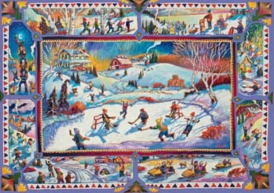 Buffalo Games – Winter Pickup - John H Burrow - 300 Oversized Piece Jigsaw Puzzle Larger Shapes - Great for Adults, Seniors, Family, Kids - Easy to Grip - Christmas Artwork, and Festive Fun - Image 2