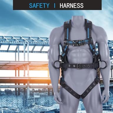 FHFallArrest Fall Protection Full Body Safety Harness,Roofing Harness with Support Belt for Construction(XS/S) - Image 5