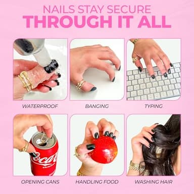 LUXXI Super Strong Brush On Nail Glue for Press On Nails | Best Extra Strength Nail Glue for Long Lasting Extended Wear for Press-Ons, Nail Tips & Acrylic Nails - Image 3