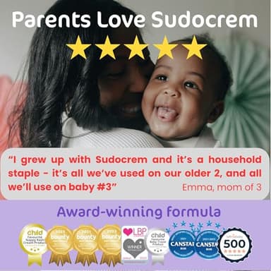 Sudocrem Diaper Rash Cream for Baby's Skin, Triple Action Diaper Rash Paste that Soothes, Treats and Protects, 15.29% Zinc Oxide Cream - 4.4oz (125g) - Image 5