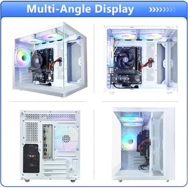 suevery Gaming PC Ryzen5 5600GT（3.8GHz Up to 4.4GHz Nvme SSD 1TB 16GB RAM WiFi 6 Prebuilt Towers Desktop Computer - Image 4