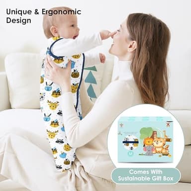Cute Castle Baby Sleep Sack 12-18 Months - Lightweight 100% Cotton 2-Way Zipper TOG 0.5 Infant Wearable Blanket, Newborn Essentials Toddler Sleep Clothes, 3 Pack(Blue, Balloons, Animals - Image 6