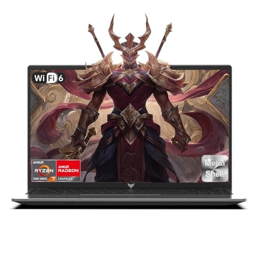 MALLRACE 2025 Gaming Laptop with AMD Ryzen7 5825U(Up to 4.5GHZ,8C/16T),AMD Radeon Graphics,16GB DDR4x2 512GB SSD Notebook Computer with Numeric Keyboard,15.6 inch IPS Display,WIFI6,Type-C - Image 1