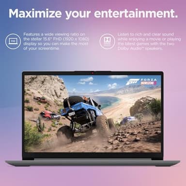 Lenovo IdeaPad 1 Laptop Computer for Home and Business Student, 32GB DDR4 RAM, 1TB PCIe SSD, 15.6" FHD, Intel Dual-Core Processor, WiFi 6, Bluetooth, Type-C, HDMI, Windows 11 Pro(Renewed) - Image 4