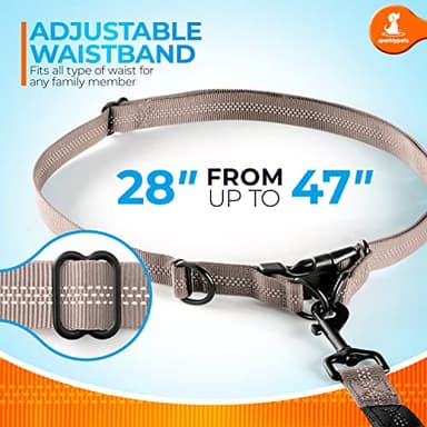 SparklyPets - Hands Free Dog Leash with Reflective Stitches - Waist Leash for Medium & Large Dogs Walking, Hiking, Training, Jogging, Canicross, Running - Image 4