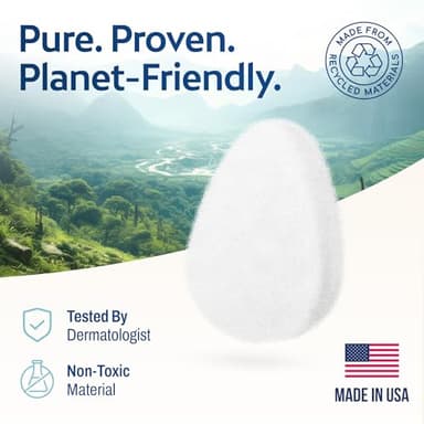 HartFelt [10 Pack] Regular Exfoliating Facial Sponge for Face - Daily Cleansing Face Scrubber - Buf Dirt Away with Puf Styled Reusable Face Pads for Removing Makeup, Dirt, and Dead Skin - Made in USA - Image 6