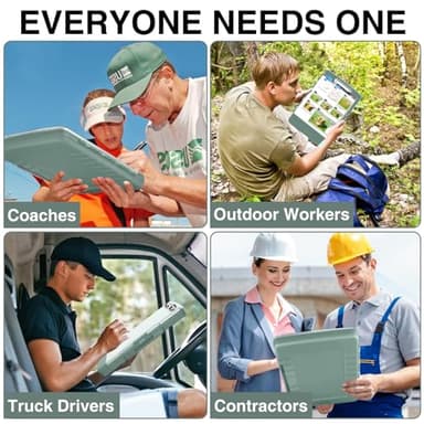 Sooez Original Clipboard with 2 Storage & Pen Holder, Heavy Duty Clip Boards 8.5x11 with Dual Storage, Clearview Dry Erase Coach Clipboard with Real Hinge, High Capacity, School & Office Supplies - Image 7