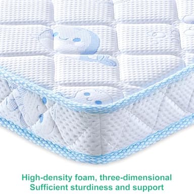 Letmxiu Premium Crib & Toddler Mattress, 100% Knitted Fabric, Premium Fleece Surface-Hypoallergenic, Soft Breathable, 5" Thick-Firm and Optimal Support, Non-Toxic Crib Mattress for Toddler Bed - Image 6