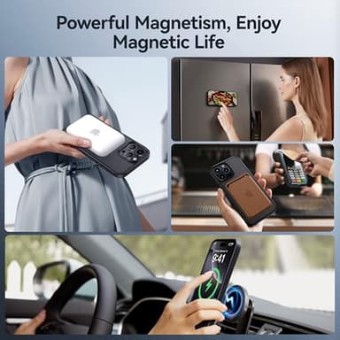 CASEKOO Ultra-Magnetic Stand for iPhone 16 Pro Case [Military Drop Protection] [Compatible with MagSafe] Shockproof Translucent Matte Slim Ring Holder Case for iPhone 16 Pro 6.3", Black - Image 4