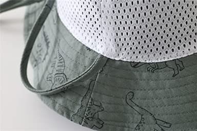 Baby Sun Hat Toddler Bucket Hats Summer Sun Protective Kids Beach Hats Wide Brim Outdoor Camping Hat for Boys Girls Dinosaur Light Green 2-4T - Image 4