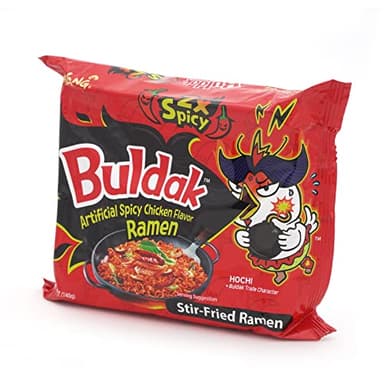 Samyang Buldak Hot Chicken Spicy Ramen Korea Instant Packaged Noodles,4.94 oz,2x Spicy,5 Pack - Image 1