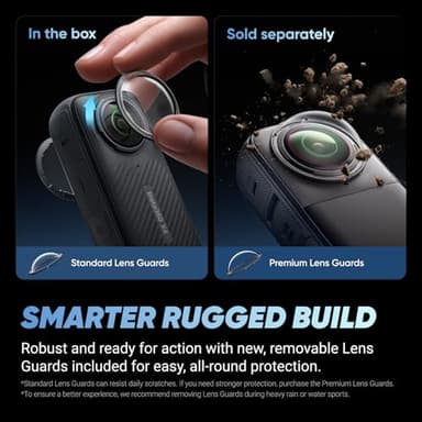 Insta360 X4 - Waterproof 8K 360 Action Camera, 4K Wide-Angle Video, Invisible Selfie Stick Effect Effect, Removable Lens Guards, 135 Min Battery Life, AI Editing, Stabilization - Image 7