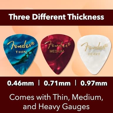 Fender Premium Picks Sampler - 12 Pack Includes Thin, Medium & Heavy Gauges (Austin Bazaar Exclusive) - Image 5