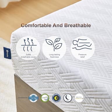 Aosha Full Size Mattress, 8 Inch Gel Memory Foam Mattresses, Medium Firm Mattress for Cool Sleeping, Pressure Relief CertiPUR-US Certified in a Box (8 Inch, Full) - Image 4