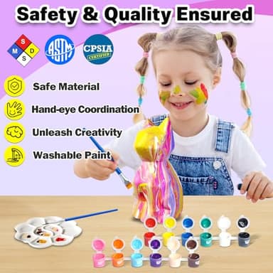 FUNZBO Paint Your Own Cat Lamp Kit - Halloweens Arts and Crafts Supplies, Toys for Ages 8-13, Crafts for Girls 8-12, Painting Kits for Kids Teen, DIY Toy for Toddler 3 4 5 6 7 9 10 11 + Birthday Gifts - Image 5