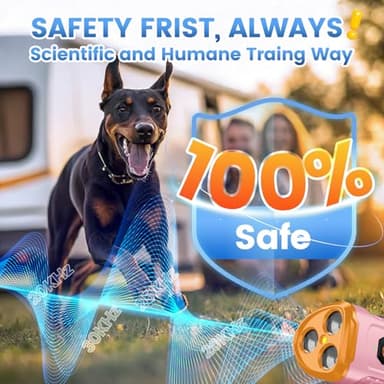 Dog Bark Deterrent Device, Anti Barking Device for Dogs 3X Ultrasonic to Stop Barking Neighbors Dog| 50ft Range, 5 Adjustable Modes, Flashlight & Beep | Safe & Effective for Small, Medium & Large Dogs - Image 4