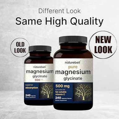 Magnesium Glycinate Capsules 500mg | 240 Count | Supplement for Sleep, Heart & Muscle Support | 100% Chelated & Purified, 3rd Party Tested, Non-GMO & Gluten Free - Image 5
