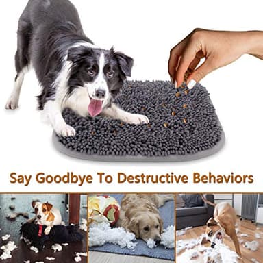 Snuffle Mat for Dogs, 17'' x 21'' Dog Sniffing Interactive Feeding Game Boredom, Puzzle Toys Encourages Natural Foraging Skills and Stress Relief Small/Medium/Large Dogs - Image 5