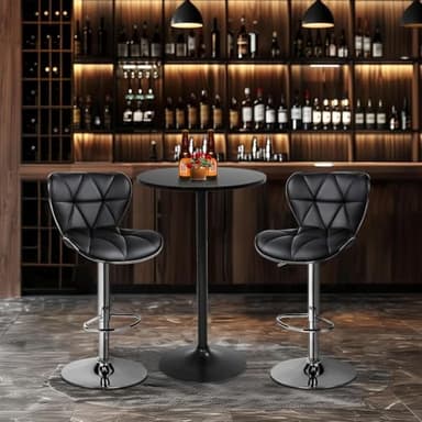 FDW Bistro Pub Table 2 Pack 40 Inch Height Cocktail Table Round Bistro Bar Table for Home and Kitchen Dining - Image 7
