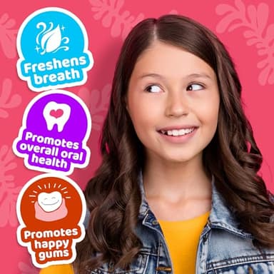 GuruNanda Kids Oil Pulling, Alcohol-Free Mouthwash, Essential Oils & Vitamins for Fresh Breath & Happy Gums for Ages 6 & up, Natural Bubble Berry, 8 Oz - Image 4