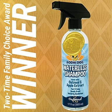 Bodhi Dog Waterless Shampoo - Natural Dry Shampoo for Dogs & Cats - Neutralizes Pet Odor - No Rinse Required - Made of Natural Extracts - Safe for Sensitive Skin - Oatmeal & Apple (17 Fl Oz) - Image 2