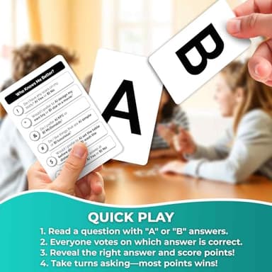QUOKKA Who Knows Better? - Original - Family Card Trivia Game | Fun Learning & Educational Questions for Families | Suitable for Boys & Girls - Image 3