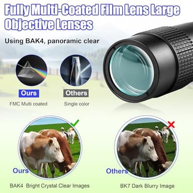 10-300x40 Military Telescope - Monoculars for Adults High Powered, Compact Monocular Telescope for Hunting, Star Gazing, Bird Watching, Travel (Smartphone Adapter & Tripod Include) - Image 6