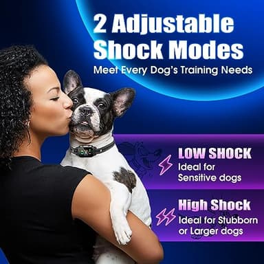 NHUJK Bark Collar- Smart Dog Bark Collar for Small Medium Large Dogs, Rechargeable Anti Bark Training Collar with 8 Adjustable Sensitivity, Barking Collar with Beep Vibration Harmless Shock (Black) - Image 3