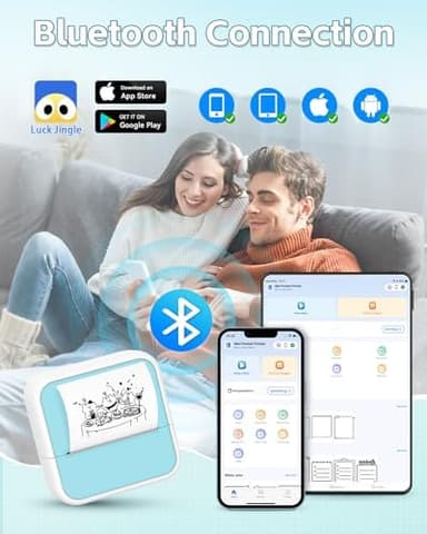 Sticker Printer - Printpods Mini Printer with Stickers, Print Pod, Bluetooth Inkless Printers, Sticker Maker, Portable Thermal Printer for iphone, Impresora Portátil for Notes, Journal, DIY, Kids Gift - Image 6