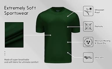 Opna Youth Boys Dri Fit Athletic T Shirts for Boys & Girls Sports Undershirt – Youth & Teen Sizes KELLYGR-4T - Image 6