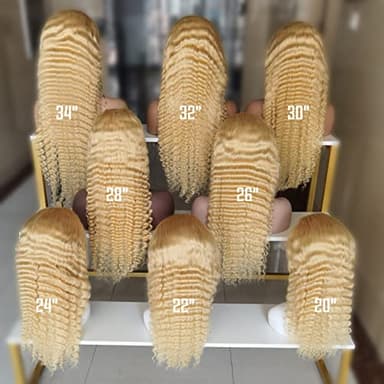 SUPSYOUSF 30 Inch Lace Front Wig Human Hair 613 13X6 Transparent Lace Deep Wave 180 Density Free Part Blonde Lace Frontal Wig for Women - Image 5