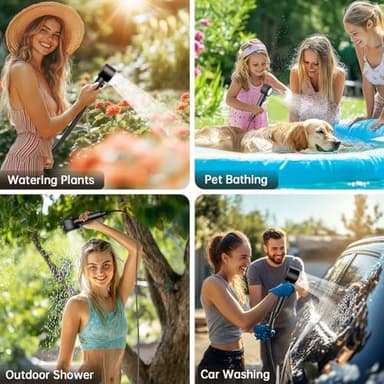 IGRL Portable Shower - 8000mAh Rechargeable Camping Shower Pump with Bath Sponge, 4 Spray Modes, IPX8 Waterproof, Ideal for Outdoor Camping, Travel, Car Washing, Pet Bathing, and Watering Plants - Image 8