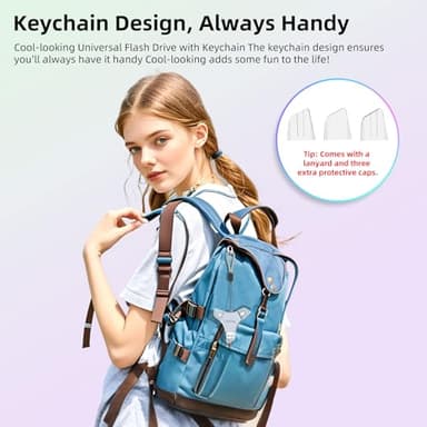 MFi Certified USB 3.0 Flash Drive 128GB for iPhone, 3in1 External Memory Photo Keeper Storage Stick for Picture/Video/Data Saver/Backup, High Speed Thumb/Jump/Hard Drives for iPhone/iPad/Android/PC - Image 2