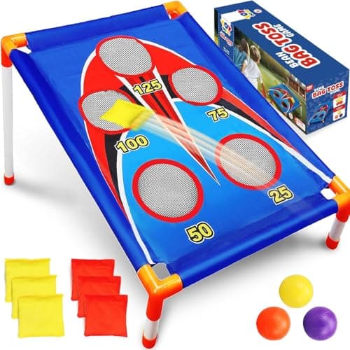 TOY Life Bean Bags Toss Carnival Games, Cornhole, Outdoor Toys for Kids Ages 4-8, Backyard Game Sports & Outdoor Play, Outside Toys for Ages 5-7, Family Lawn Yard Games Birthday Party, Gift for Boys - Image 1