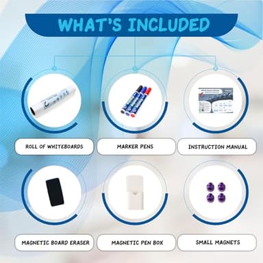 YOUNGJQ Magnetic Whiteboard Contact Paper 20" x 12" Adhesive Dry Erase White Board Sticker for Wall Peel and Stick Wallpaper for Fridge Home Office - Image 4