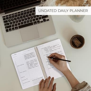 ZICOTO Beautiful Daily Planner And Notebook With Hourly Schedule - Aesthetic Spiral To do List Notepad to Easily Organize Your Tasks And Appointments - Stylish Book And School Or Office Supplies - Image 7