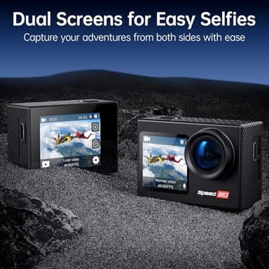 Action Camera 4K 60FPS with Touch Screen 20MP Waterproof Camera Underwater 131FT with EIS for Snorkeling Helmet Bike 170° Wide Angle Remote WiFi 5XZoom - Image 5