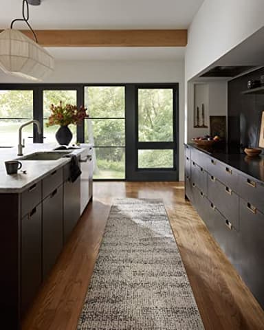 Loloi Darby Collection DAR-02 Oatmeal/Charcoal 6'-7" x 9'-3" Area Rug - Image 5