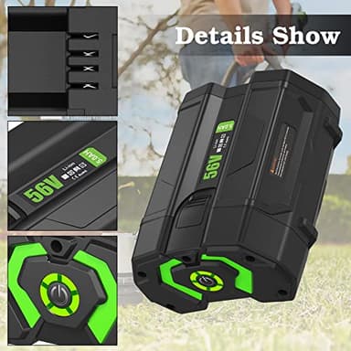 S SKSTYLE 56V 5.0Ah Battery Replacement for EGO 56V Compatible with All Power 56V EGO Power+ Tools, Battery with Upgraded Fuel Gauge - Image 7