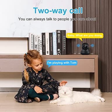 litokam 2K Indoor Camera, 360 Pan/Tilt Home Security Cameras with Motion Detection, Pet Cam with Phone App, Baby Monitor with Night Version, WiFi Camaras, Two Way Audio, Work with Alexa, 2 Pack - Image 4