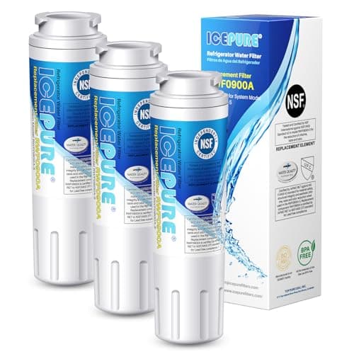 ICEPURE UKF8001 Compatible with Whirlpool EDR4RXD1, 4396395, Maytag UKF8001, UKF8001AXX, EveryDrop Refrigerator Water Filter 4, RFC0900A, UKF8001AXX-200, UKF8001P, 469006, PUR, Puriclean II, Pack of 3 - Image 1