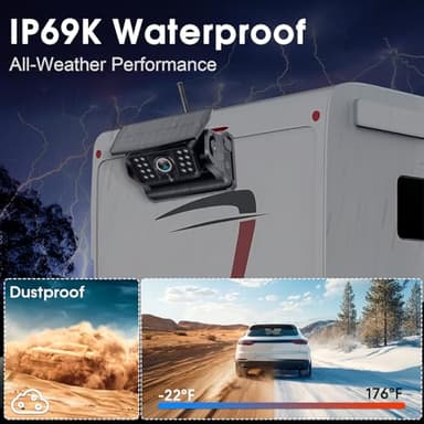 Wireless Backup Camera for Trucks & RVs – Solar-Powered, 1080p HD, Night Vision, Waterproof, Magnetic Mount, Easy Installation for Towing & Parking - Image 8