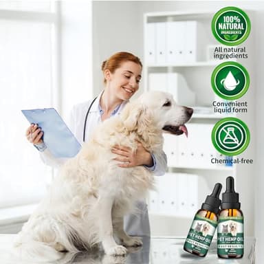 2Pack Hemp Oil for Dogs & Cats, Anxiety & Stress Relief Drops with Omega 3-6-9,Hemp Oil Helps with Pain, Stress, Sleep, Arthritis, Seizures Support, Calming Pet Supplement for Small & Large Pets - Image 2