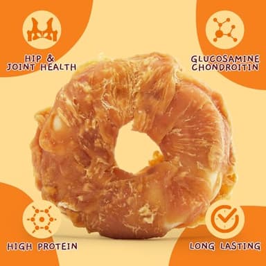 Jungle Calling Dog Treats Long Lasting, Rawhide Chews for Dogs, Chicken Wrapped Rawhide Donuts, Chewy Snacks for Medium Large Dogs - Image 2