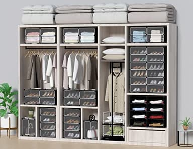 HOMIDEC Shoe Storage, 10-Tier Shoe Rack Organizer for Closet 20 Pair Narrow Shoes Shelf Cabinet for Entryway, Bedroom and Hallway - Image 4