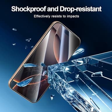 NEW'C 3 Pack Designed for iPhone 17, 17 Pro, iPhone 16 Pro Screen Protector (6.3 inches), Enhanced Tempered Glass Protection with easy installation tool included,Case Friendly Ultra Resistant - Image 6